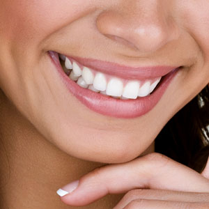women with straight white teeth